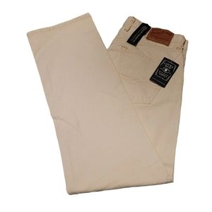 LUCKY BRAND Men's Size 34x32 221 Slim Straight Button Fly Jeans Off White/Ivory